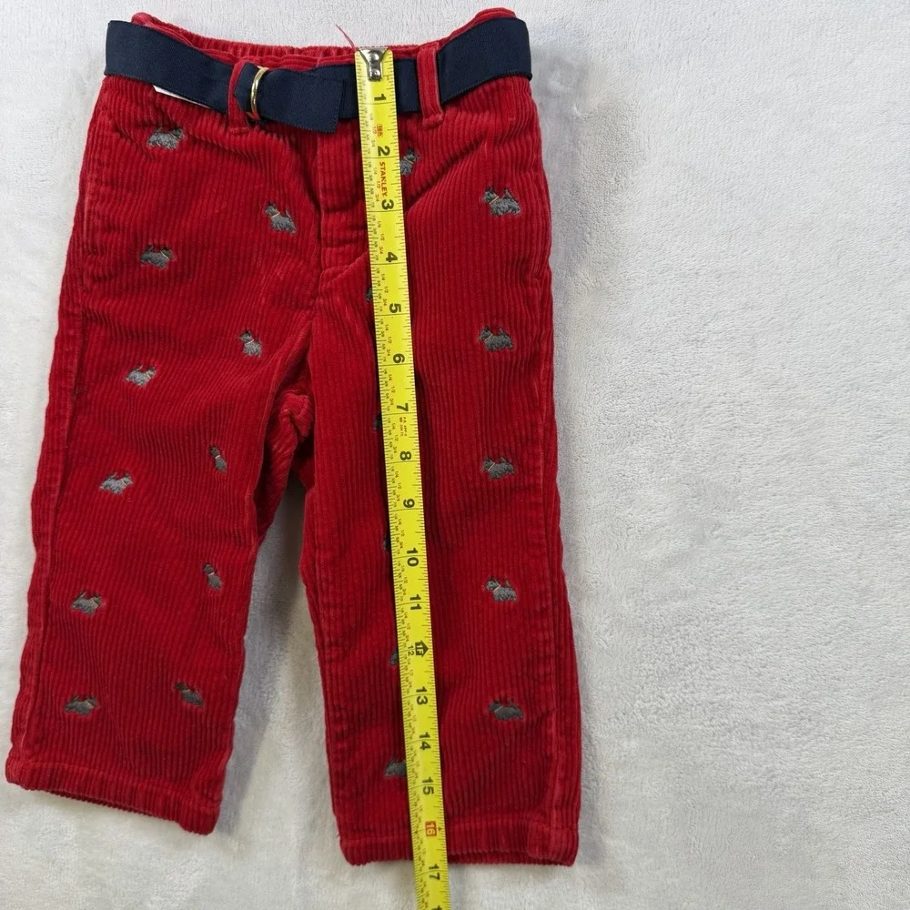 Ralph Lauren Polo Infant 18 Months Red Corduroy Puppy Pattern Pants